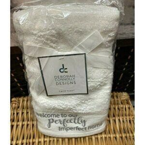 Deborah Connolly 2 Pk Welcome To Our Perfectly Imperfect Home Script Hand Towels